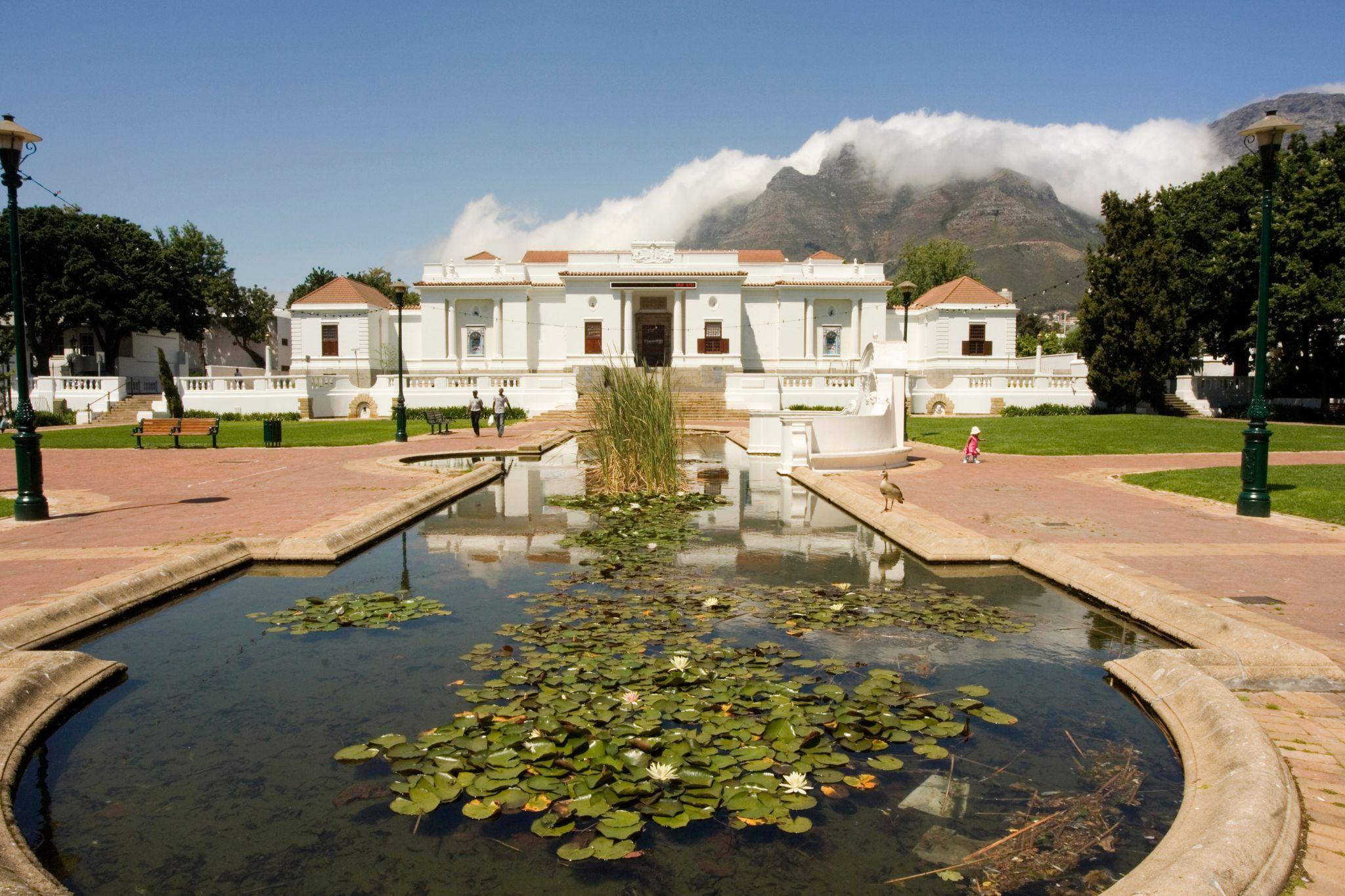 The Company Gardens near Mountainview, with its lily pond and historic gallery building